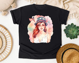 Woman In Uncle Sam Hat graphic tee in Black