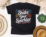 Shake Your Sparkler White 3 graphic tee in Black