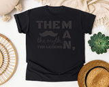 The Man The Myth The Legend Grey graphic tee in Black