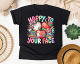 Happy To See Your Face Apples graphic tee in Black