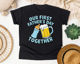 Our First Father's Day Together Grey 2 graphic tee in Black