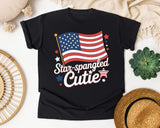 Star Spangled Cutie White 4 graphic tee in Black