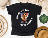 Hot Diggity Dog I Love America graphic tee in Black