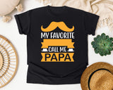 My Favorite People Call Me Papa White 3 graphic tee in Black