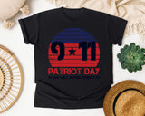 Patriot Day We Will Never Forget Red 3 graphic tee in Black
