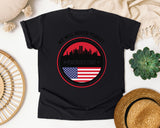 We Will Never Forget Patriot Day White 2 graphic tee in Black