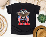 I'm Here For The Snacks And Freedom graphic tee in Black
