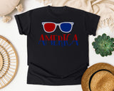 America Grey 4 graphic tee in Black