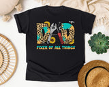 Dad Fixer Of All Things Grey graphic tee in Black