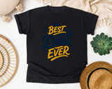 Best Dad Ever Gold graphic tee in Black