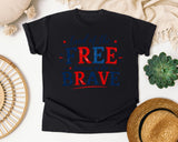Land Of The Free Because Of The Brave Grey graphic tee in Black