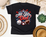 All Star Dad graphic tee in Black