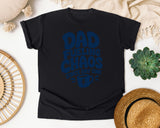 Dad Fueling Chaos Since Day One Navy graphic tee in Black