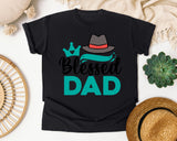 Blessed Dad White graphic tee in Black