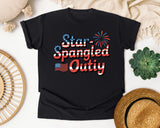 Star Spangled Cutie Grey 2 graphic tee in Black