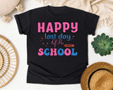 Happy Last Day Of Preschool Sparkle graphic tee in Black