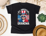 All American Grandma White graphic tee in Black