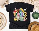 Teacher Supplies graphic tee in Black