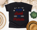 I'm Not Drunk I'm Patriotic Red graphic tee in Black