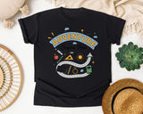 Adventure Begins Here graphic tee in Black