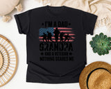 I'm A Dad Grandpa And A Veteran Nothing Scares Me Black graphic tee in Black
