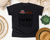 Daddy's Fishing Buddy graphic tee in Black