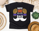 Dope Black Dad White graphic tee in Black