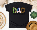 Dad Man Myth Legend Brown 2 graphic tee in Black