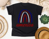 America Red graphic tee in Black