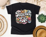 Teacher Life Pencils graphic tee in Black
