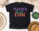 Teacher Best Ever graphic tee in Black