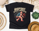 Bigfoot Loves America graphic tee in Black