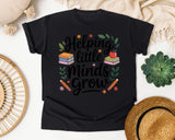 Helping Little Minds Grow graphic tee in Black