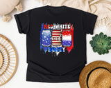 Red White And Boozy graphic tee in Black