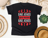 Dad Jokes You Mean Rad Jokes Red graphic tee in Black