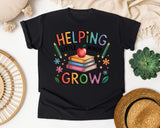 Helping Little Minds Grow Books graphic tee in Black