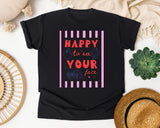 Happy To See Your Face graphic tee in Black