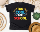 Too Cool For School Bold graphic tee in Black