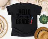 Hello Second Grade Pen graphic tee in Black