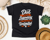 Dad Jokes Legendary Patience Unlimited White graphic tee in Black