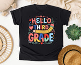Hello Third Grade graphic tee in Black