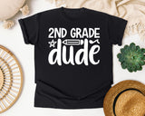 2nd Grade Dude White 2 graphic tee in Black