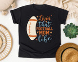 Livin That Football Mom Life Ball graphic tee in Black