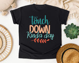 Touch Down Kinda Day Teal graphic tee in Black