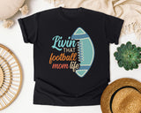 Livin That Football Mom Life Retro graphic tee in Black