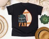Little Sister Biggest Fan Ball graphic tee in Black