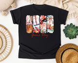 Game Day Baseball Panels graphic tee in Black