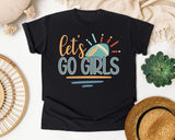Lets Go Girls Football graphic tee in Black