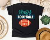 Crazy Football Lady graphic tee in Black