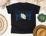 Lineman Mom Navy graphic tee in Black